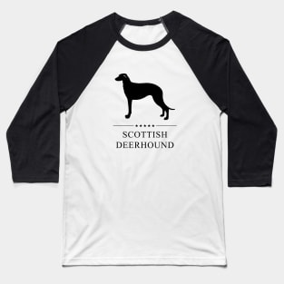 Scottish Deerhound Black Silhouette Baseball T-Shirt